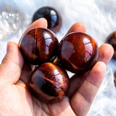 Wholesale Natural Crystals Healing Stones Red tiger Eye Sphere Ball