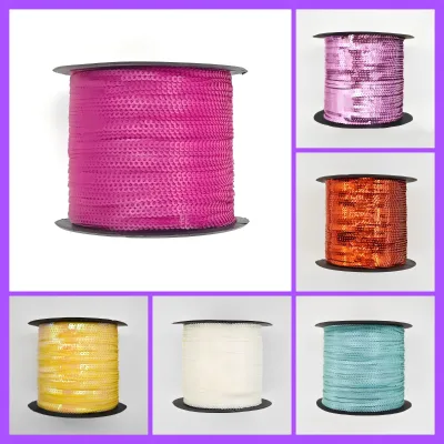 Spot PET High Temperature Environmental Protection 3mm Round Flat Connected Sequins Flower Crafts Bead Clothing Accessories