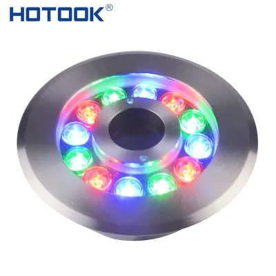 China Factory IP68 Waterproof Fountain Ring DMX / RF Remote Control RGB RGBW LED Fountain Nozzle Light