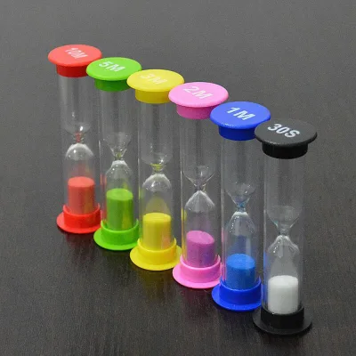 Colorful Hourglass Set, Creative Desktop Sand Timer with Plastic & Glass Structure, Unique Home Decoration & Gift