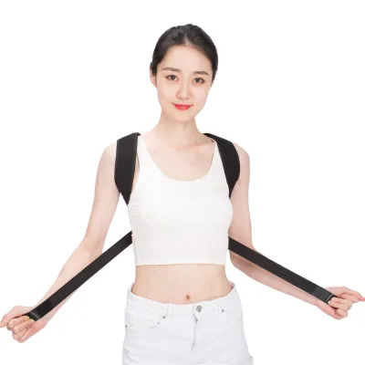 Wholesale Price CE Certified Adjustable Neoprene Back Shoulder Belt Support Body Posture Corrector Free Size Customized Color