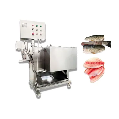 AICN Sardine Catfish Red Snapper Tuna Salmon Cod Tilapia Automatic Desk Top Kill Small Fish Opening Machine Fish Filetting