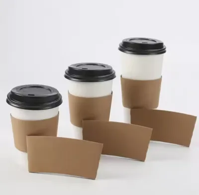 Coffee Sleeves Fits, Paper Coffee Cups Sleeves for 12 Oz-24 oz Hot Disposable Paper Cups