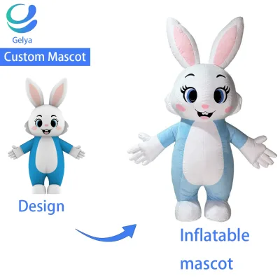 High Quality Customized Animal Dog Rabbit Cosplay Inflatable Mascot Costume Performance Cosplay Mascot Adult Costume