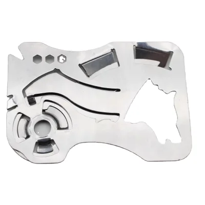 Multifunction EDC Stainless Steel Survival Pocket Tool Card with Folding Bottle Opener