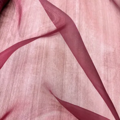 100% Polyester China Manufacturer Colorful Organza Fabric for Wedding