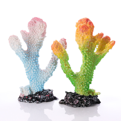 Coral Tree Creative Fish Tank Landscape Decoration Ornament Resin Gradient Color Coral Branch Reef