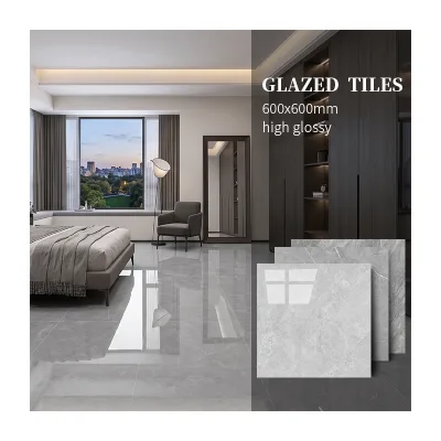 Scandinavian Silver Grey Marble Effect Vitrified Porcelain Floor and Wall Tiles 600x600mm Non-Slip Living Room Balcony