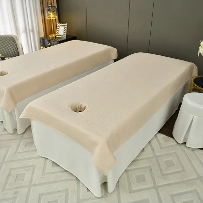 High-quality Anti-wrinkle Knitted Cotton Bed Sheets Are Used for Massage SPA