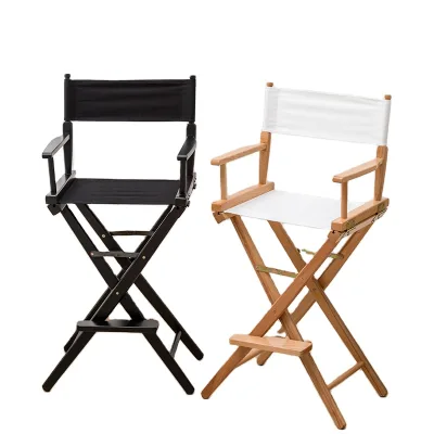 China Factory Lightweight Folding Director Chair Outdoor Fishing Indoor Makeup Cheap Price Wood Metal Material Beach Park Use