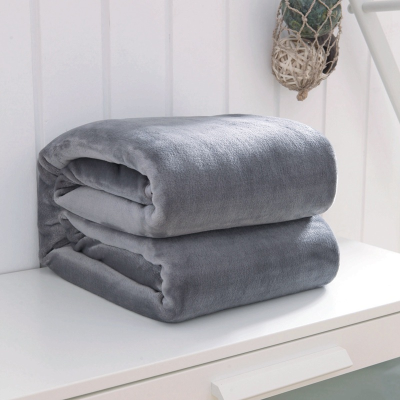 Solid Color Blanket Throw Blanket King Size Winter Fleece Plaid Blanket Wholesale for Home