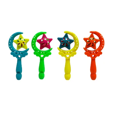 Kids Cartoon Magic Wand Rattle Whistle Toy for Girls Classic Promotional Children Toys