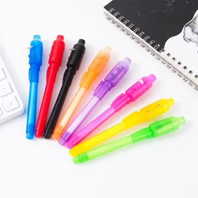 Multi-Functional LED Pen Plastic Invisible Ink Pen for Kids Fun DIY School & Party Activities Gift