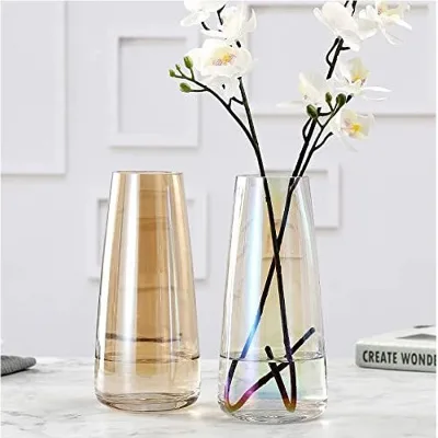 Discount Promotion Glass Vases Room Living Office Home Decorative Smooth Surface Glass Vases