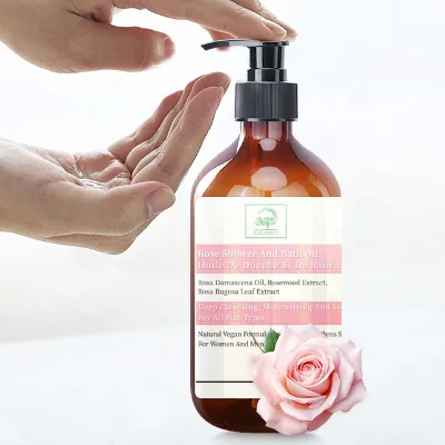 OEM Own Label Wholesale Long-Lasting Scented Luxury Bath Oil With Flowers Bath Body Oil Shower and Bath Oil for Women and Men