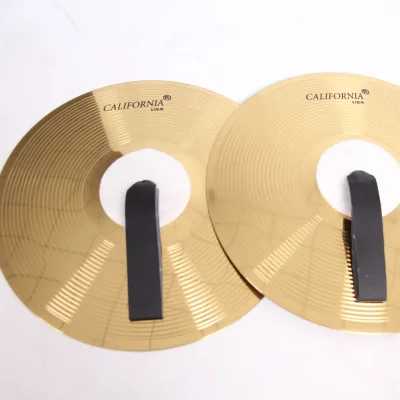 16inch Marching Cymbal High Quality Marching Pair Cymbal Pure Yellow Brass Alloy Cymbal Without Bag Support Custom Logo