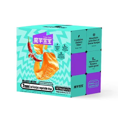 Free Sample 420g High Dietary Fiber Spicy Konjac Strips Healthy Halal Vegetarian Detox Laxative Konjac Latiao Snack