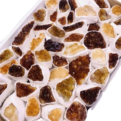 Wholesale Natural Crystal Stone Healing Crystal Cluster Citrine Quartz Crystal Cluster for Sale
