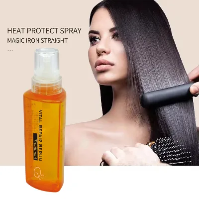 Private Label Suncreen Protection Heat Protect Spray Hair Serum Oil Sheen Spray for Hair Heat Protection for Damage Hair