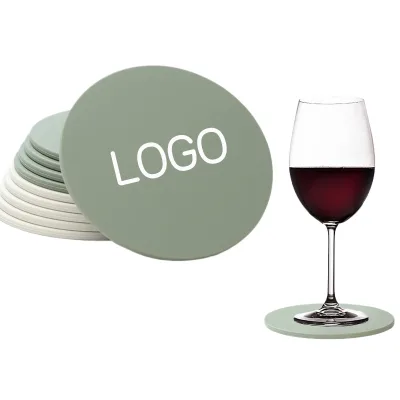 Silicone Heat Resistant Cup Coaster, Non Slip Round Mug Coasters for Coffee Tea Table Protection