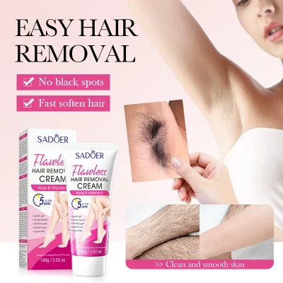 Natural Herbal Hair Removal Cream Painless Fast Acting Depilatory Cream Easy Rinse No Residue Quick Hair Remover for Daily Use