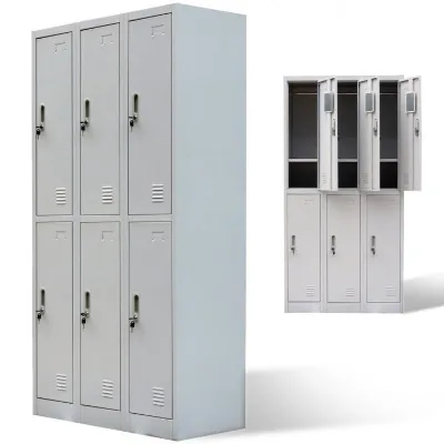 Loker Besi 6 Pintu Beautiful Locker Cabinet for Workers Office Matel Lockers for Employees Metal Lockers Hanging Clothing