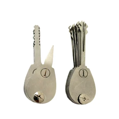 HUK Lock Pick Locksmith Tool Civilian Car Motorcycle Lock Universal Folding Scissors Quick Hand Set for Key