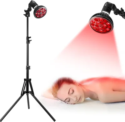 Red Light Therapy Lamp with Stand  Near Infrared 660nm 680nm Bulb for Neck & Body Pain Infrared Light Therapy Device