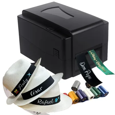 Soonmark Top Hats Garment Clothing Polyester Printing Satin Ribbon Fabric Material Wash Labels Printing Sticker Printer for Hat