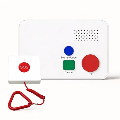 Peace Mind-Waterproof Panic Button Health Monitor for Care Homes Hospitals-Fast Response 4G LTE CE Certified Wall Mounting