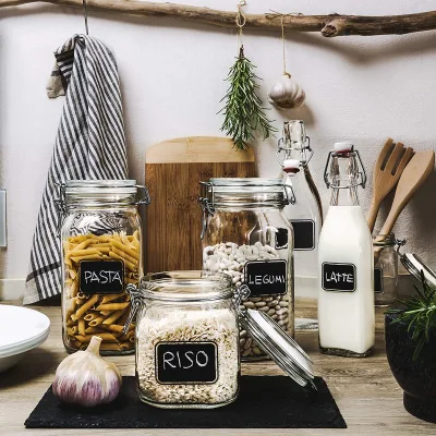 Kitchen Food Snack Glass Storage Jar High Quality Glass Food Storage Jar Containers with Lid