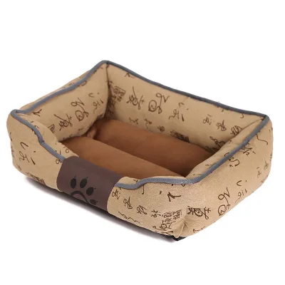 Customization Pet Sofa Fancy Shining Printed Warm Soft Deep Sleep Cat Dog Bed Anti Slip Heated Pet Bed
