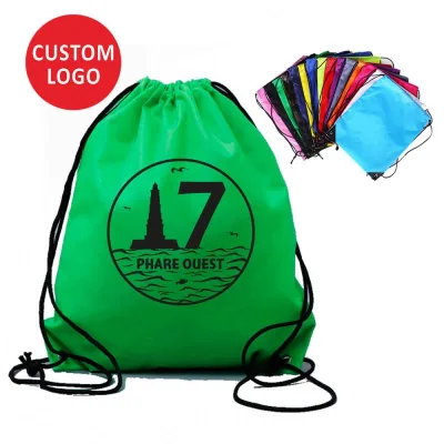 Wholesale Outdoor Sport Promotion Gift Advertising Custom Logo Free Design Custom Silk Dust Bags With Draw String