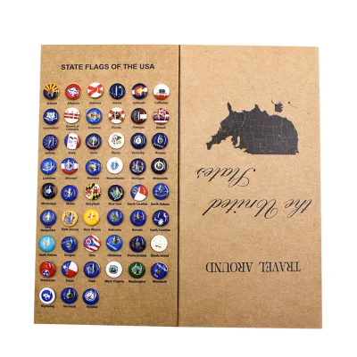 51 Pcs USA State Push Pins & Thumb Tacks Map Flags Decorations for Men Women Teacher Dad Home Office Classroom Bulletin Board
