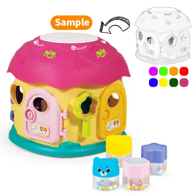 Zhorya Plastic Mushroom Hand Drum Musical Baby Toys Early Educational Toys for Children