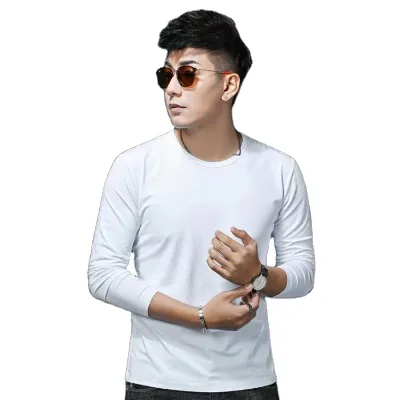 021 Best-selling OEM Service Design T-shirt Men's and Women's Long Sleeve 200g Modal T-shirt Crewneck Long Sleeve T-shirt