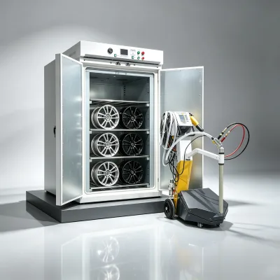 Gookiitech Electrostatic Powder Coating Machine for Metal Plastic Spraying Vibratory Base Equipment Remote Control Gun