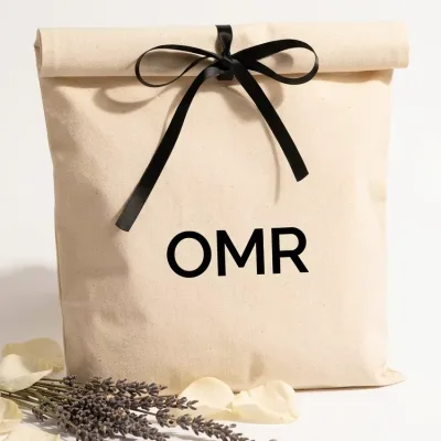 Custom Logo Printed Factory Sale Canvas Flap Packaging Clothes Bag With Ribbon Soild High-Capacity Envelope Cotton Dust Bag