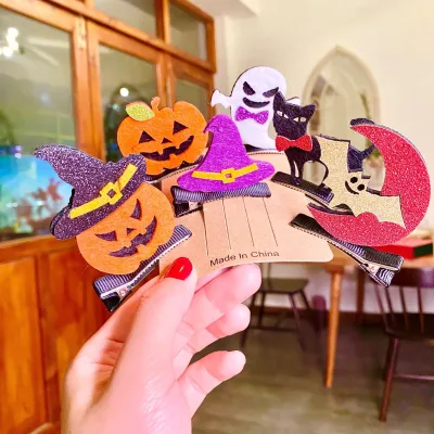 Hot Hairgrips, Halloween Little Devil Pumpkin Hairpin Women Cute Funny Cos Show Clip Hair for Halloween