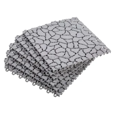Plastic Drainage Deck Floor Tiles Non Slip Outdoor Garden Path Interlocking Decking Tiles