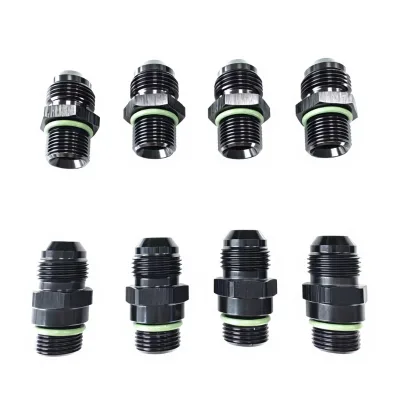 AN6 AN8 to 3/8 BSP thread adapter, automotive modification cooling oil cooler nylon braided hose kit, black