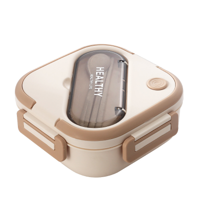 Simple Cute Portable Lunch Box Divided Design Microwavable Feature for Students Office Workers Car Users Women Preserved Food