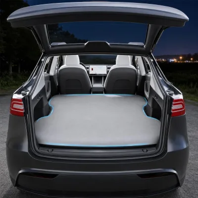Soft Flocked Air Mattress with Wireless Pump for Tesla Model Y