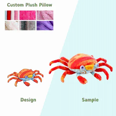 Children's Festival Gifts Customized Toys Animal Plush Dolls 2 Styles of Red Rock Simulation Crab Dolls