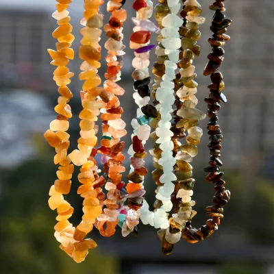 European American Beach-Style Bohemian Colorful Crystal Necklace Women's Niche Beaded Chain Jewelry Fashion Party Gift Holiday