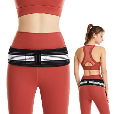 Neoprene Adjustable Breathable Anti-Slip Unisex Sciatica Si Joint Support Hip Belt Sacroiliac Belt for Alleviates Hip Pain