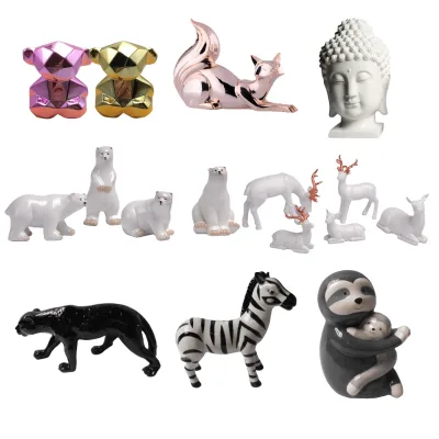 Customizable 3D Ceramic Animal Figurines Porcelain Statues in Any Shape Size Color for Decorative Purpose