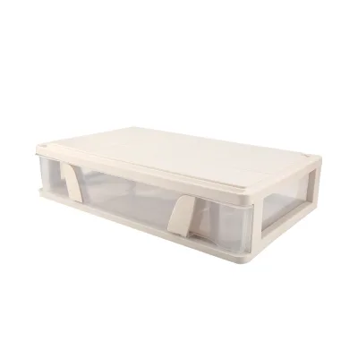Large-Capacity Transparent Drawer-Type Plastic Storage Box Foldable and Stackable Under-Bed Clothes Sorting Solution