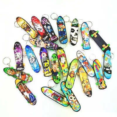 Wholesale Mini Scooter Keychain Skateboard Finger Scooter Plastic Keychain