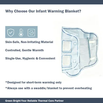 Disposable Heating Square Blankets 4 PANEL for Infant Keep Babies Warm